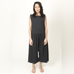 Ilana Kohn Kate Slate Grey Jumpsuit in Crinkle Cotton